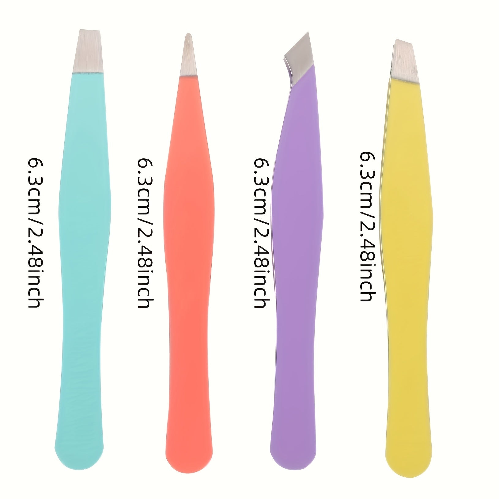 Juego de pinzas de acero inoxidable unisex para depilación de cejas y vello facial