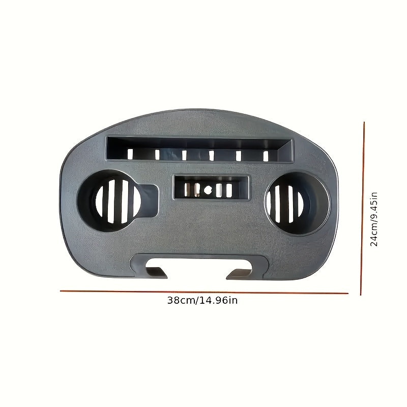 Bandeja con portavasos para sillón de gravedad cero negro con soporte para teléfono y tableta