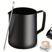 Taza de café de acero inoxidable de 20oz con espumador de leche y aguja para flor de extracción