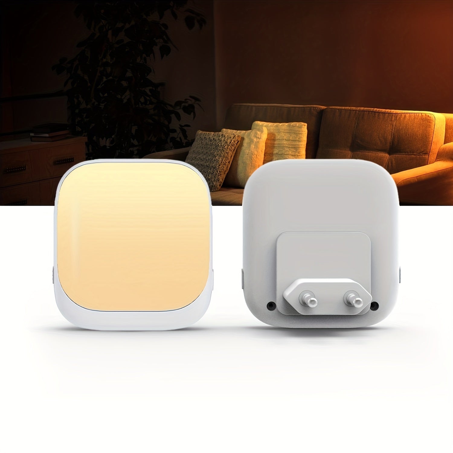 Plug-In Night Light with Dusk to Dawn Sensor and Three-Level Brightness for Bedroom Hallway Kitchen Bathroom