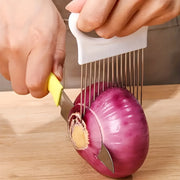 Multi-Use Stainless Steel Kitchen Tool - Onion Slicer and Meat Tenderizer
