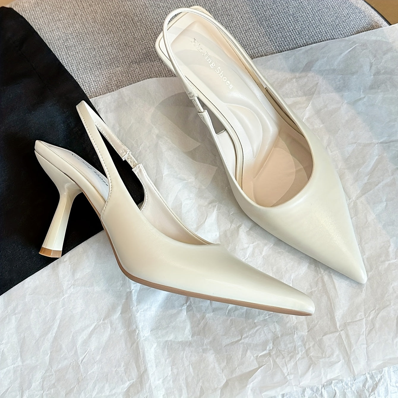 Women Pointed High Heeled Shoes Spring Autumn Elegant Slip-On