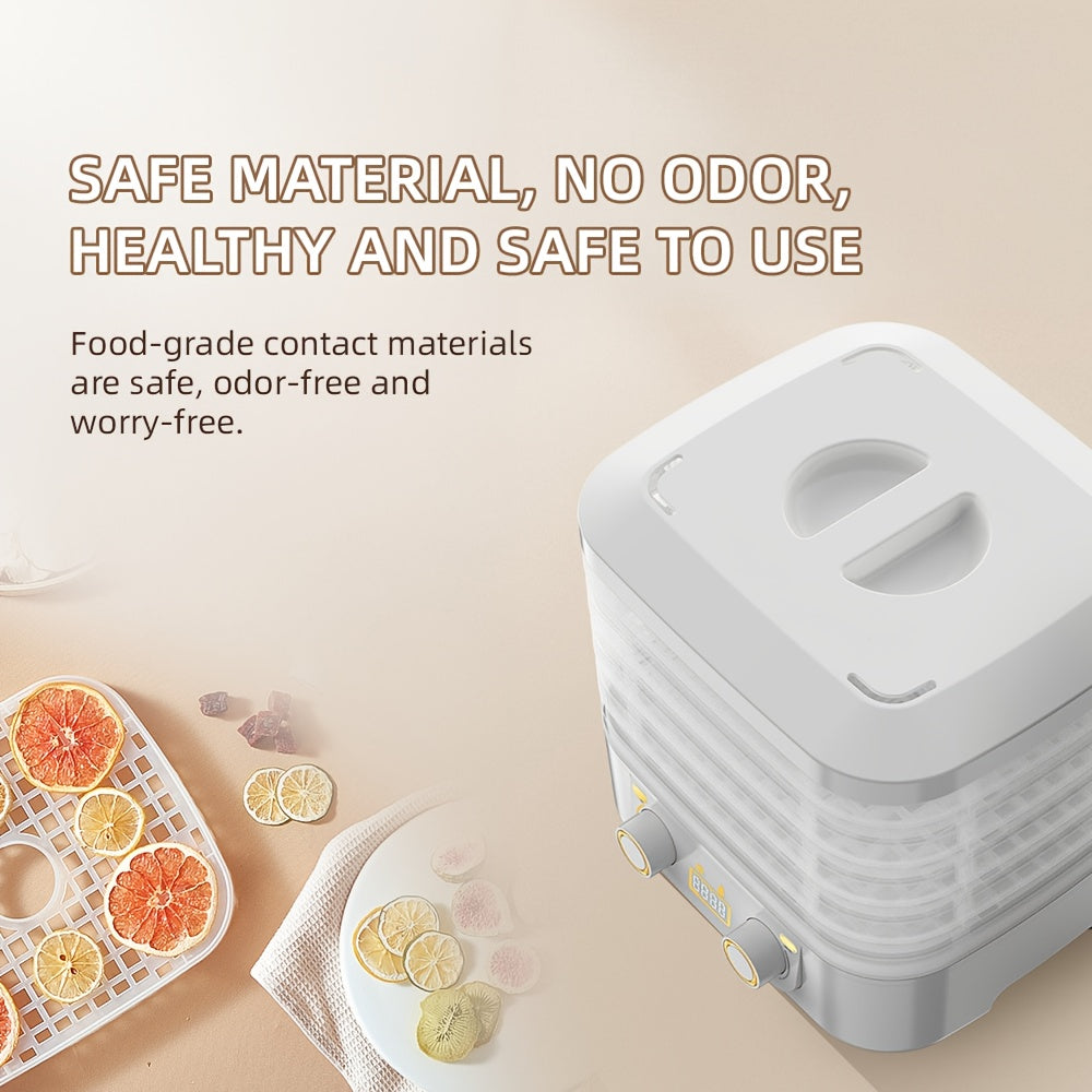 220V Evropa Standart Plugi, Energiya Tejamkor 4-Qavatli Havo Quruqchisi, Oziq-ovqat Quritish uchun, Moslashuvchan Harorat Boshqaruvi, Oshxona uchun Zarur