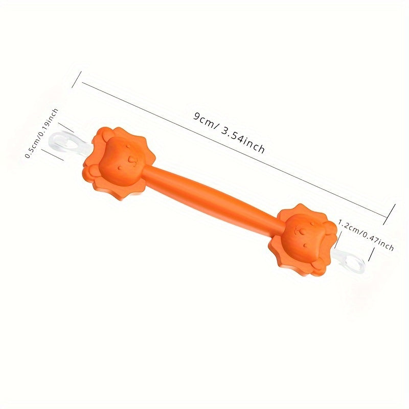 Set of 4 Kids Nasal Care Sticks with Cartoon Lion Design in Orange Pink Purple Blue