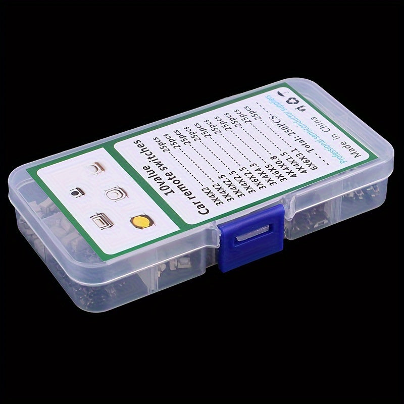 250 штук тактильных кнопочных переключателей для электроники и бытовых приборов