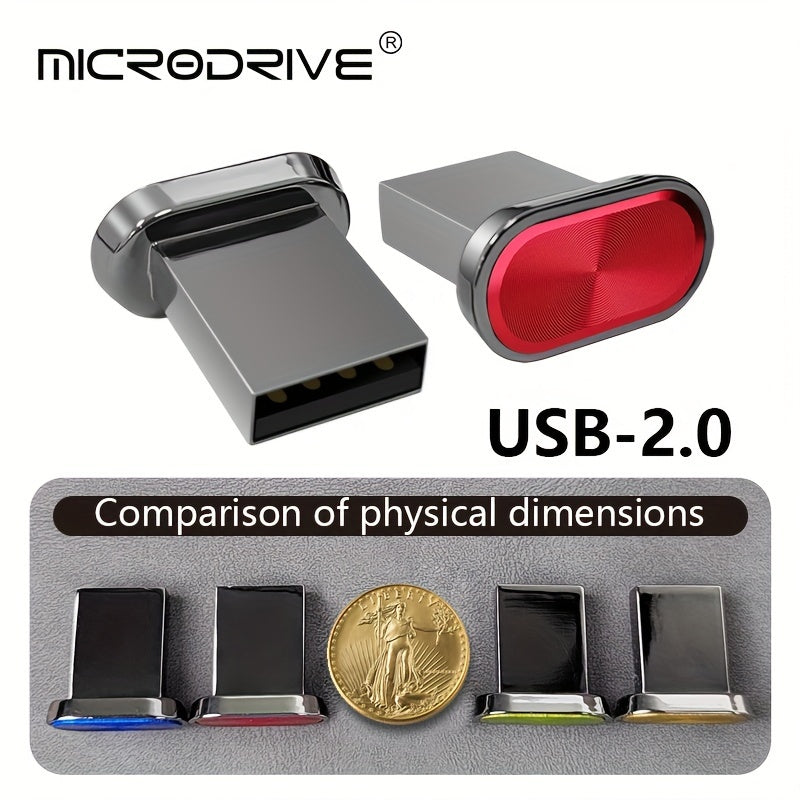 High-Speed Metal USB 2.0 Flash Drive 8GB 16GB 32GB 64GB 128GB Portable Pen Drive