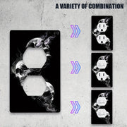 Decoración de pared con calavera negra para cocina, baño, sala de estar, arte de pared decorativo, instalación fácil