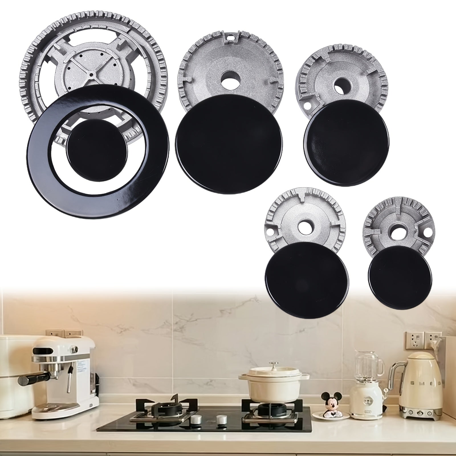 Upgrade your kitchen with stove's stable performance and heat distribution in Cooker Hat Set Oven Gas Hob