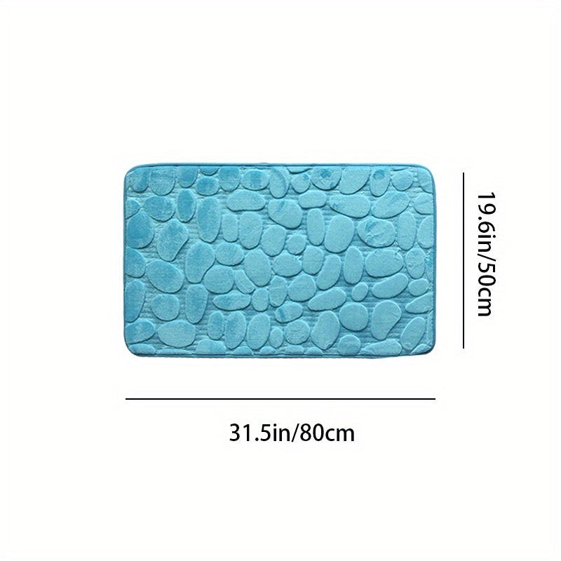 Conjunto de alfombrillas de baño antideslizantes en relieve con espuma viscoelástica, absorbentes y de secado rápido