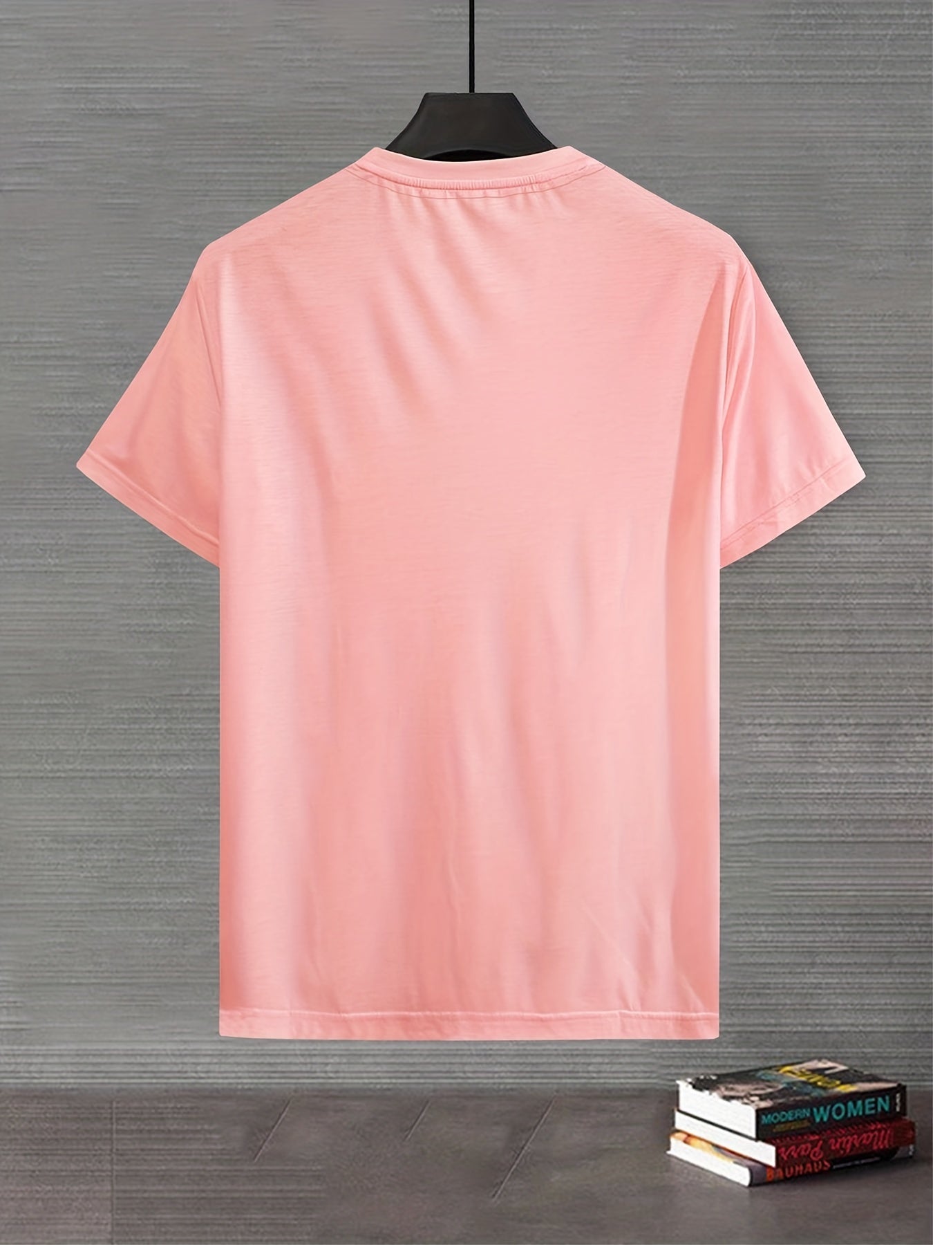 Мужская повседневная футболка с пейзажным рисунком, большой размер, летний полиэстер, круглый вырез