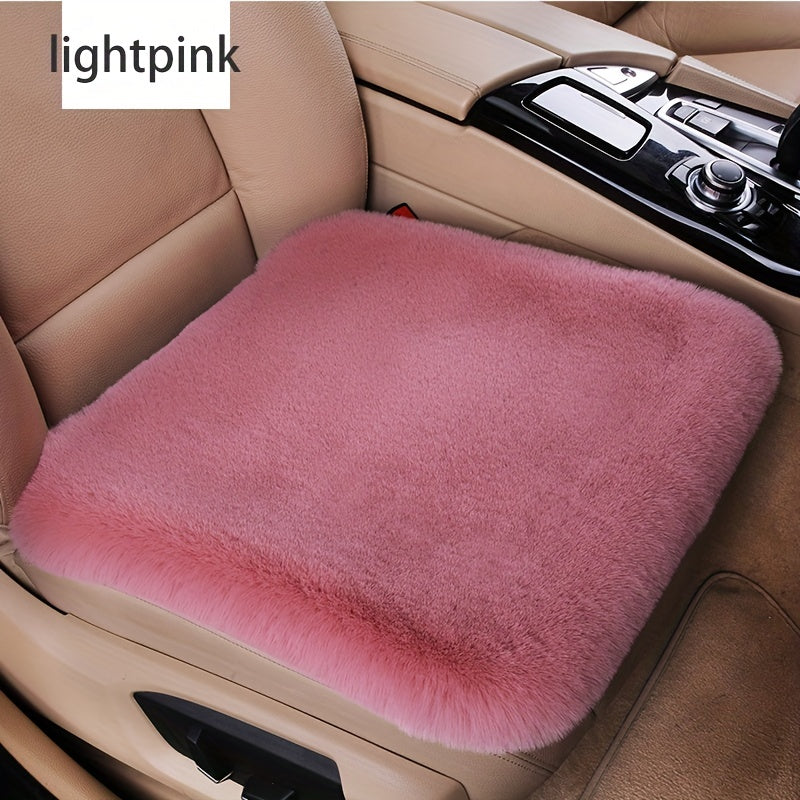 Winter Car Seat Mat Plush Knit Rectangular Soft Warm Seat Cover