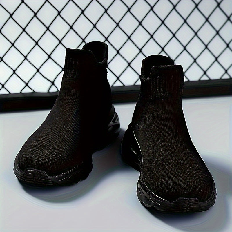 Zapatillas slip-on de media altura para niños con tela transpirable y suela de EVA, casual para niños y niñas menores de 14 años