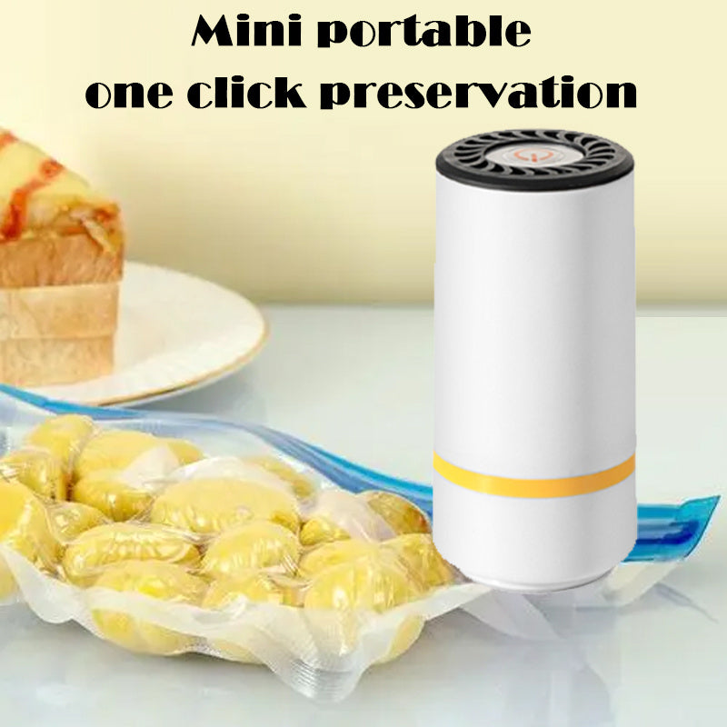 Portable Handheld Vacuum Sealer with USB Food Preservation and Automatic Sealing