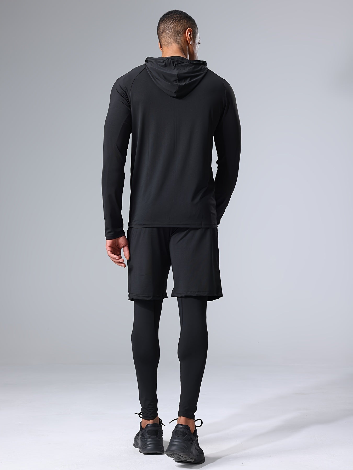 Men's Athletic Set 5-Piece Quick-Dry Compression Sportswear for Basketball and Fitness