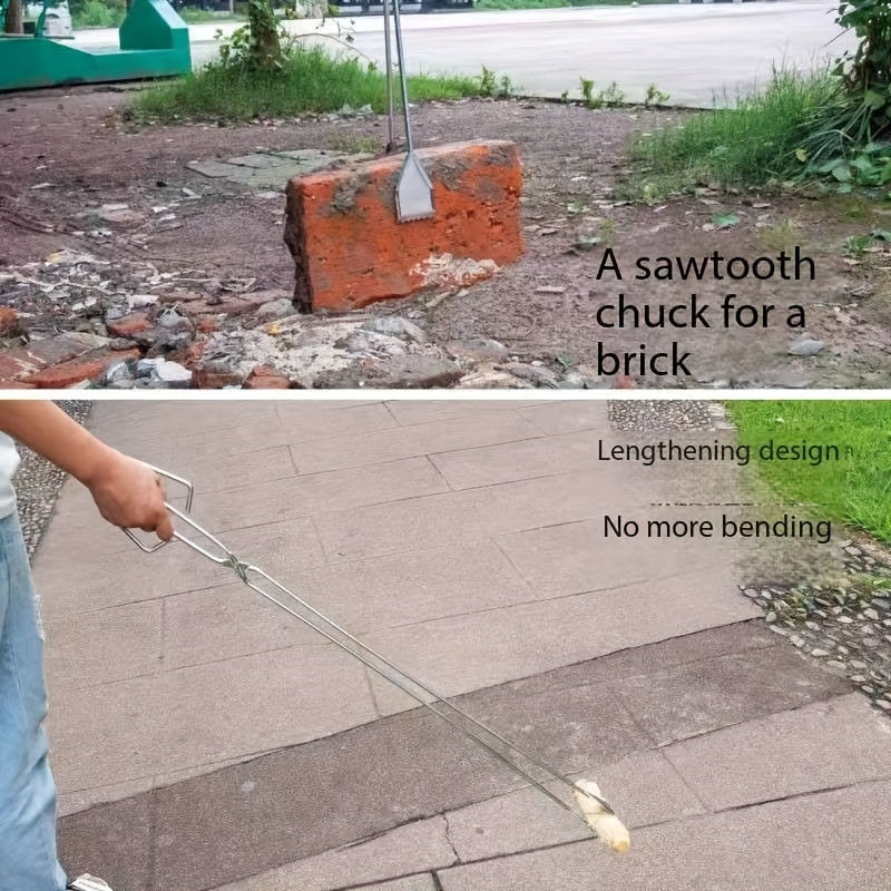 Multipurpose Metal Fireplace Tongs for Outdoor Cleaning BBQ Grills