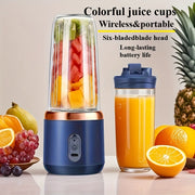 Portable Blender Set with Dual Cups USB Rechargeable Ice Crushing