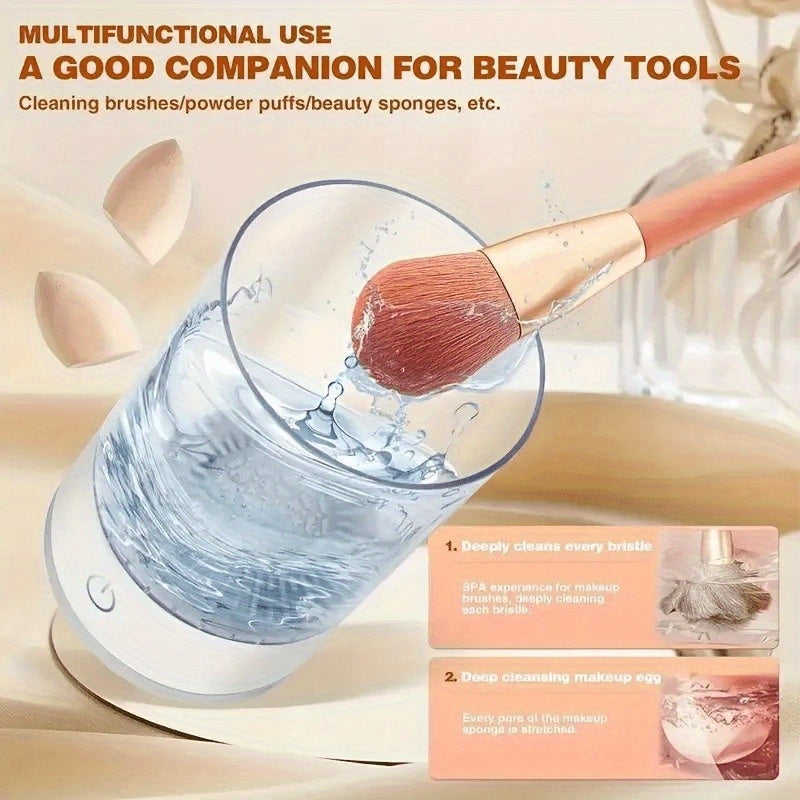 USB-Powered Makeup Brush Cleaner Odorless Alcohol-Free Portable Plastic for Home Office School Dorm Outdoor