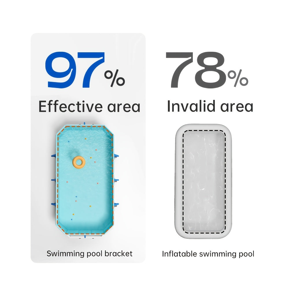 Collapsible PVC Inflatable Pool for Backyard Family Fun Easy Setup No Maintenance