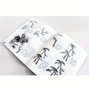 Xitoy rasmi asoslari san'at kitobi boshlovchilar uchun katta harflar va tog' daryo bulut daraxti tasvirlari bilan