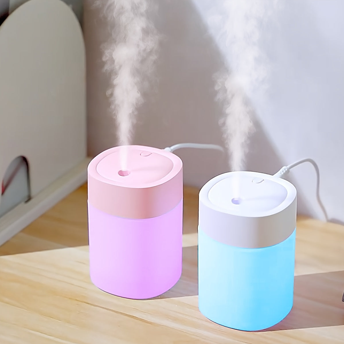 Portable USB Aromatherapy Humidifier with Color-Changing Night Light for Office Bedroom Car