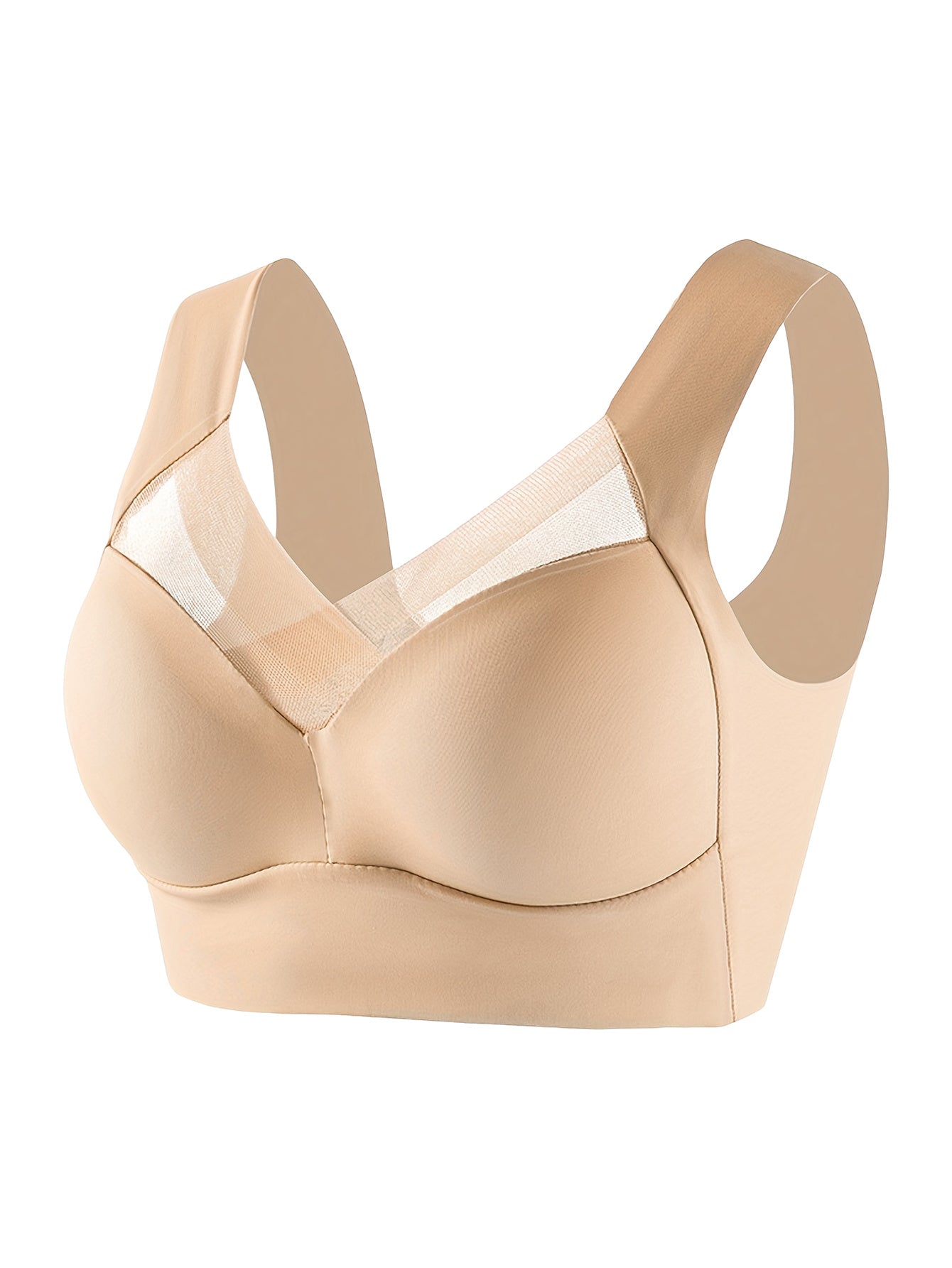 Women's Seamless Wireless Sports Bras with Cross Straps and Wide Comfort Straps