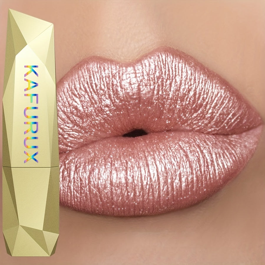 Women Pearlescent Lipstick Lip Gloss Hydrating High Color Non-Removable