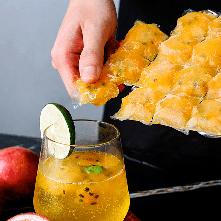 50 Pcs Beverage Ice Cubes Reusable Disposable Ice Machine Cubes