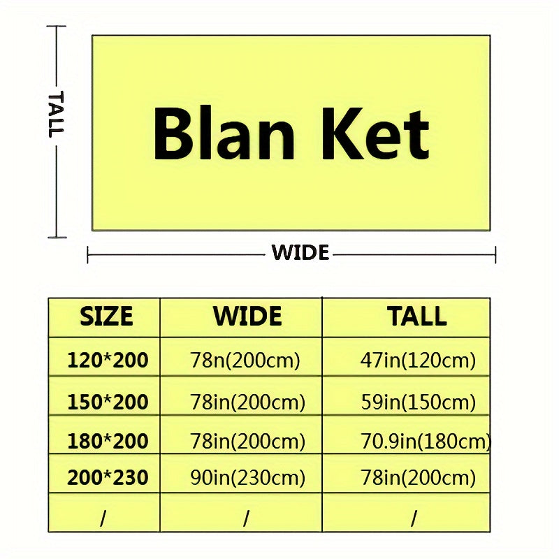 Nautical French Style Stain-Resistant Knit Polyester Bed Blanket All-Season