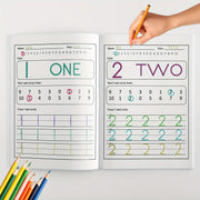 Детская книга для раскрашивания и практики чисел для обучения счету и цветам