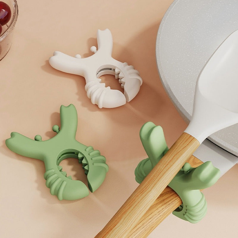 Silicone Spoon Rest Kitchen Utensil Holder Heat-Resistant Spill-Proof