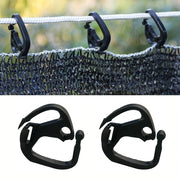 30 Shade Net Clips for Greenhouse and Outdoor Sunshade Fastening Black Plastic Set of 30