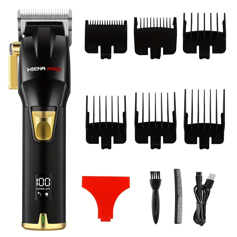 Cortapelos inalámbrico con pantalla LCD, recargable por USB, batería de 2000mAh, kit de cuidado personal
