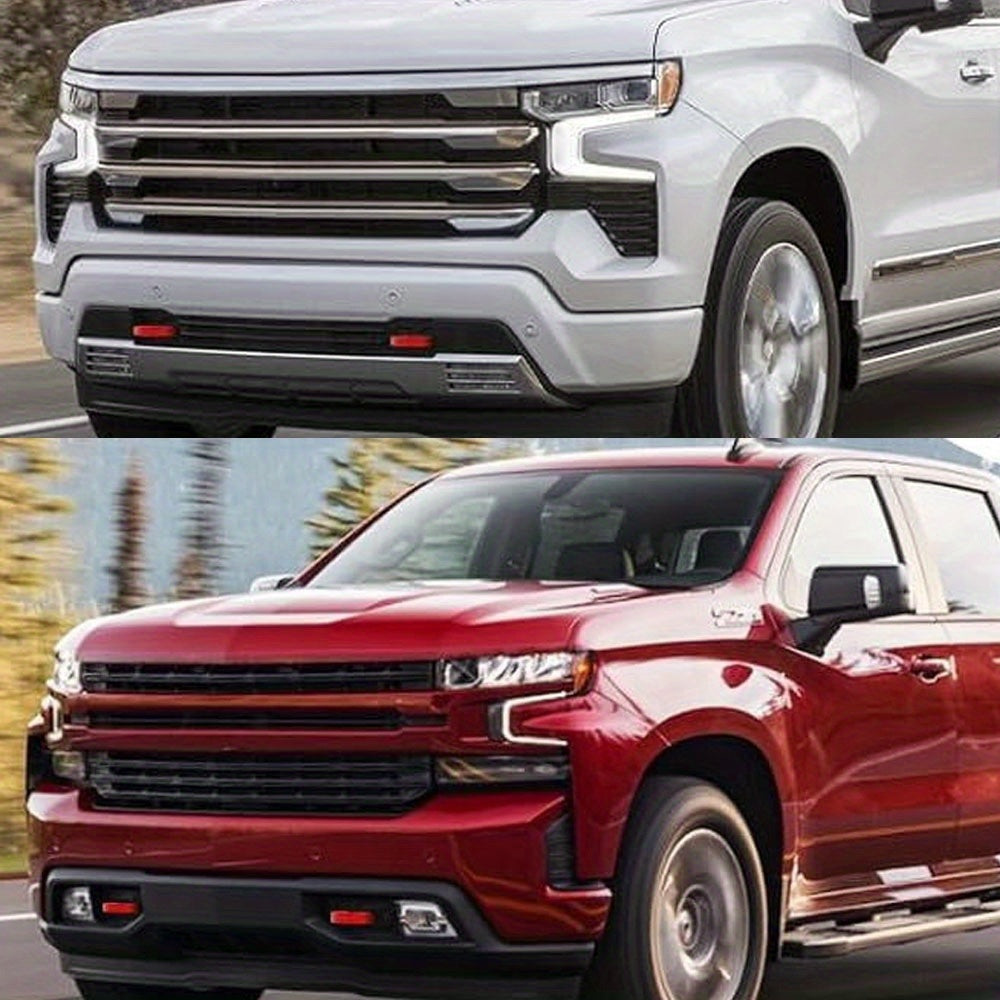 Inserto de parrilla de enganche de remolque para Silverado 1500 decoración protectora de plástico rojo