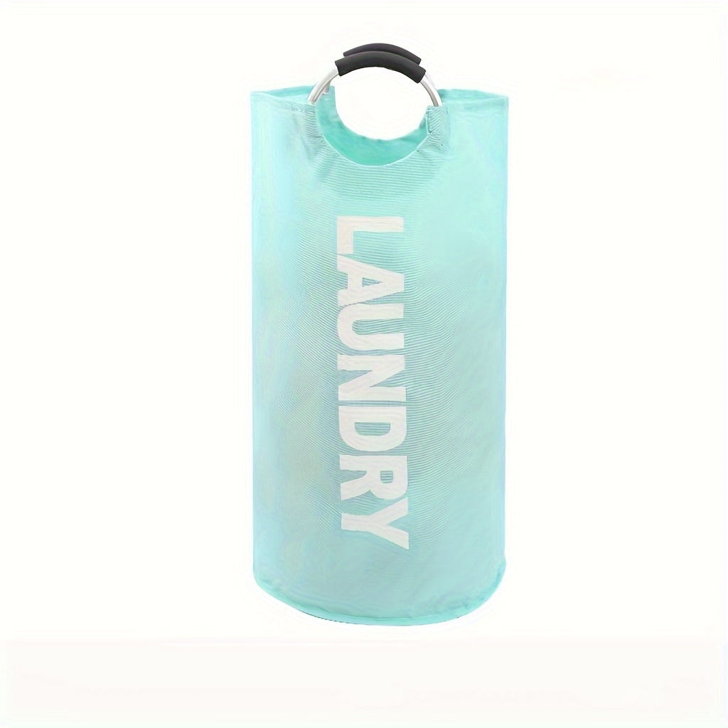 Large Waterproof Collapsible Laundry Basket with Soft Handle 90L Black Fabric Organizer