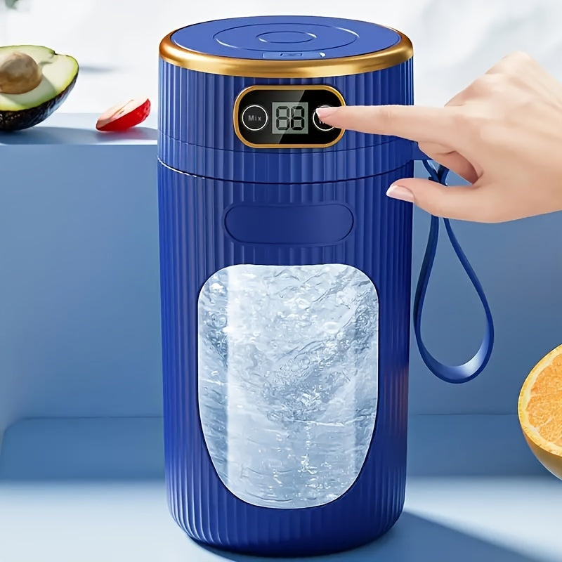 Electric Citrus Juicer Cup with USB Rechargeable Battery and Digital Display for Home and Outdoor Use
