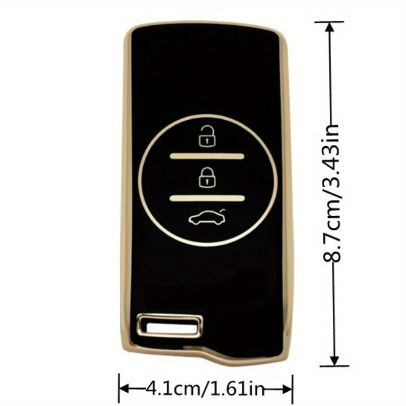Remote Car Key Cover Case TPU for Compatible Models Black Protective Shell