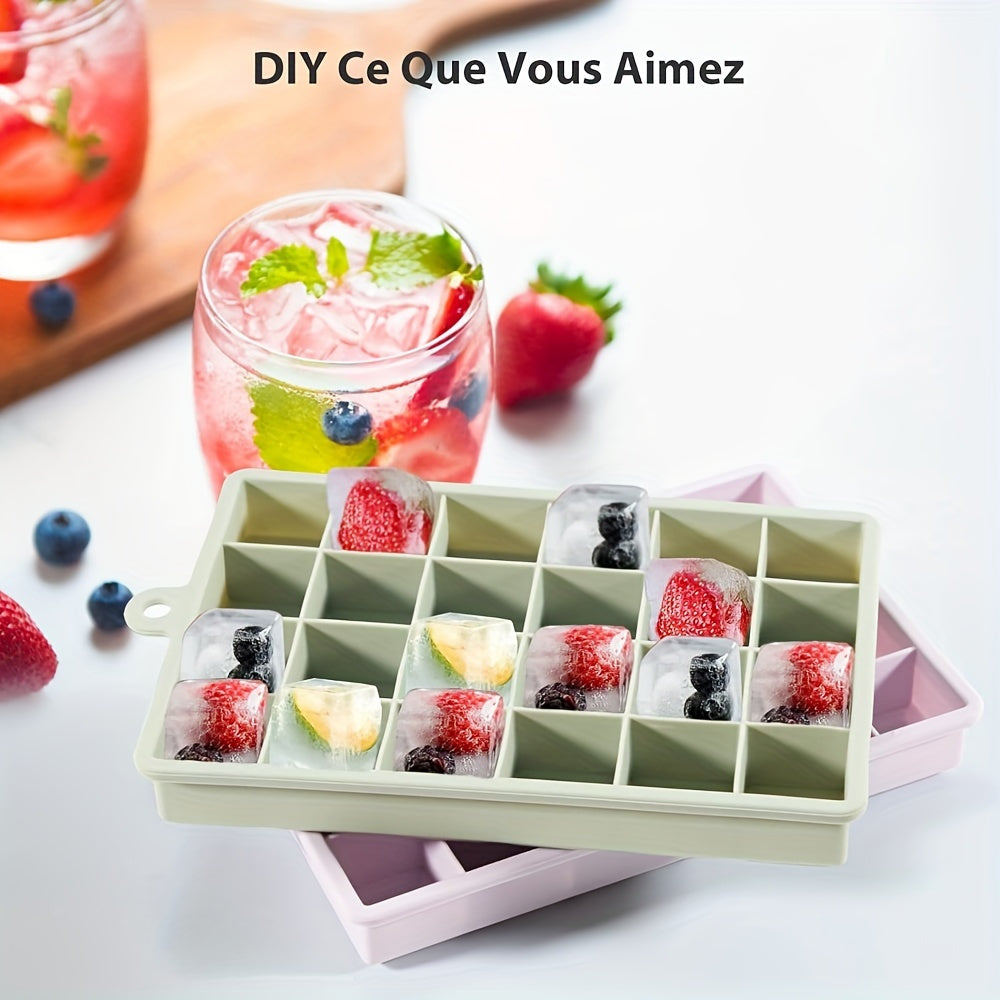Bandeja de silicona para cubitos de hielo 24-celdas molde flexible para hacer hielo