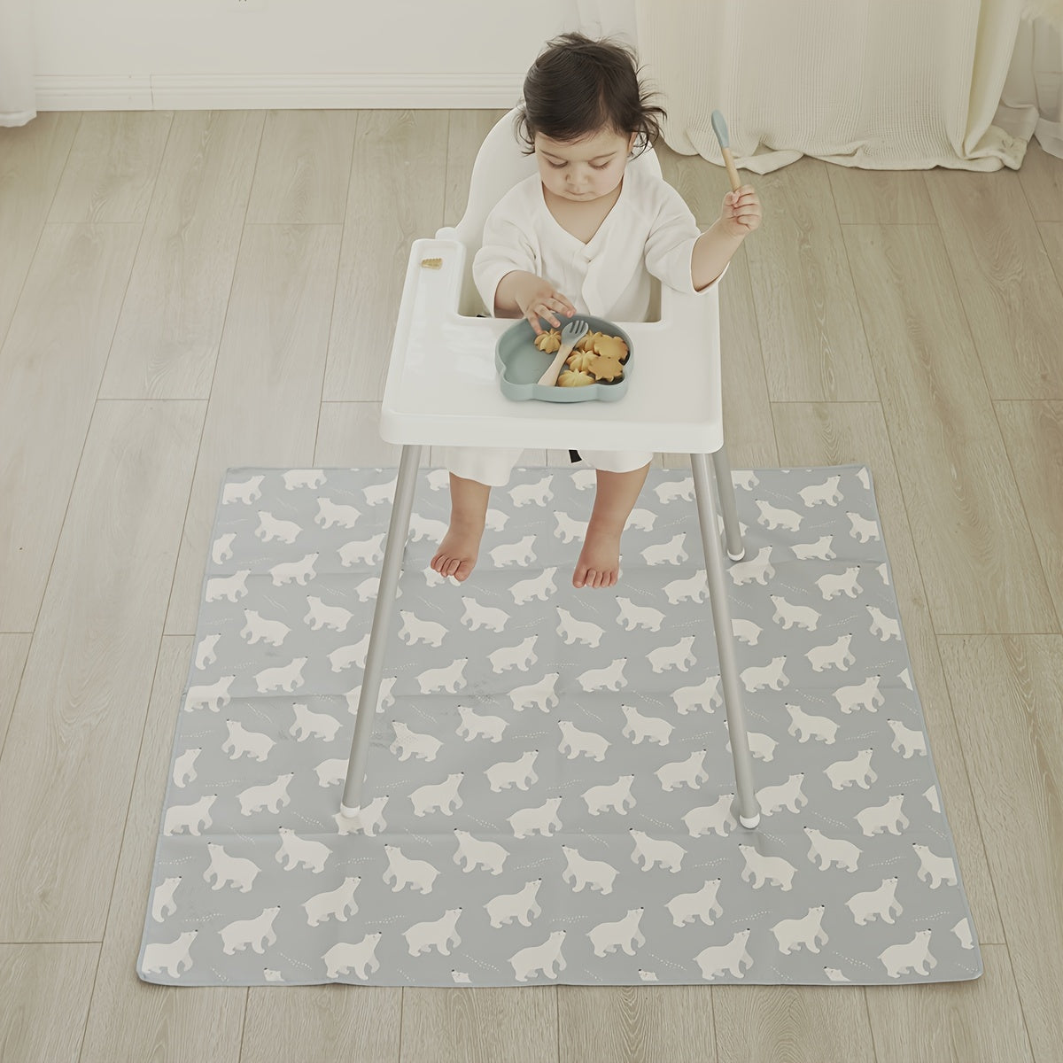 Kids Waterproof Floor Mat 129cm Square Washable Anti-Slip Baby Play Mat
