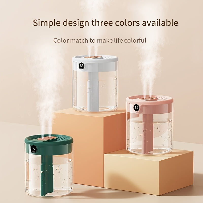 Large Capacity 2L USB Humidifier for Bedroom and Office Silent Night Light