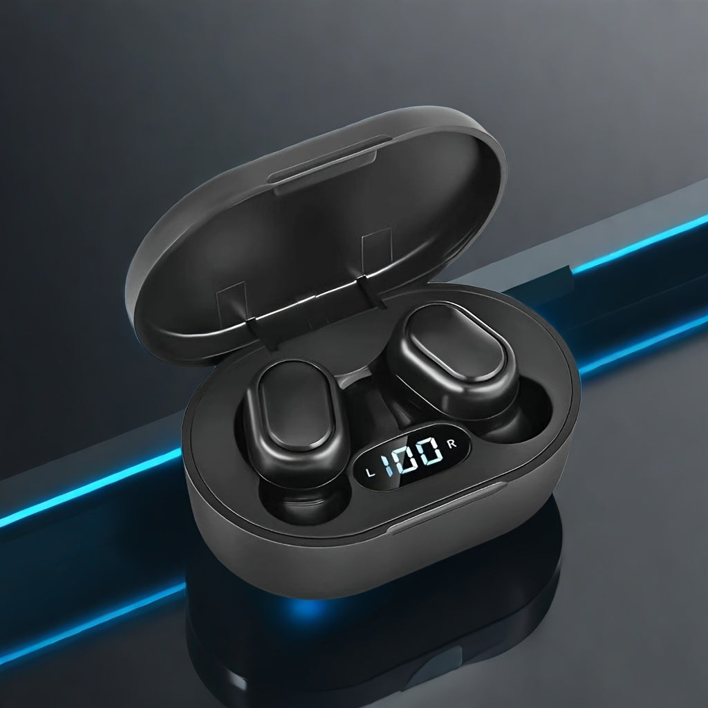 Wireless Earbuds with Digital Display Noise Cancelling Voice Calls 150mAh Rechargeable