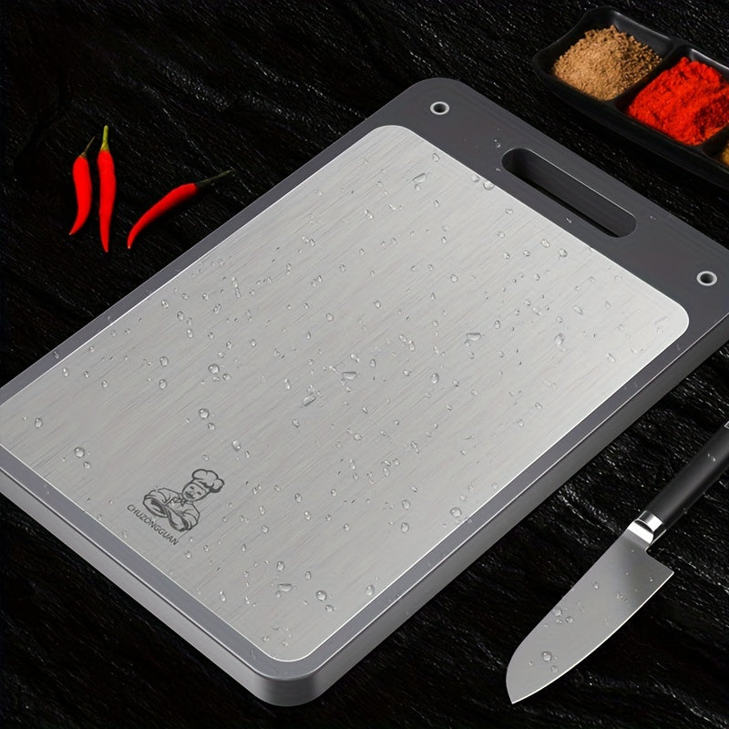 Double-Sided Stainless Steel Cutting Board Kitchen Chopping and Kneading Board