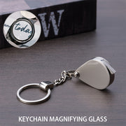 Gold Keychain Magnifying Glass Portable Foldable Reading Loupe
