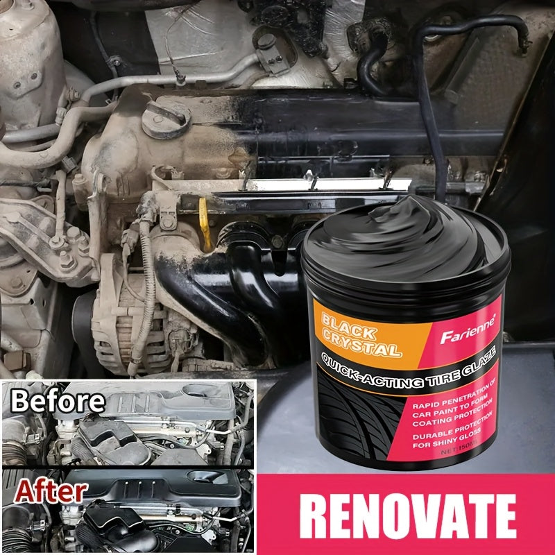 Universal Car Interior Repair Kit Plastic Cream Tire Gloss Protector 5.29oz