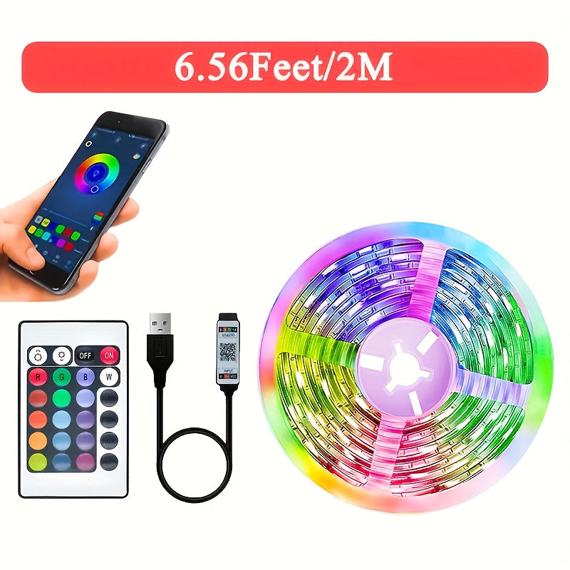39.62m RGB 5050 LED Tape Light USB Flexible Ribbon for TV Backlight Room Decoration