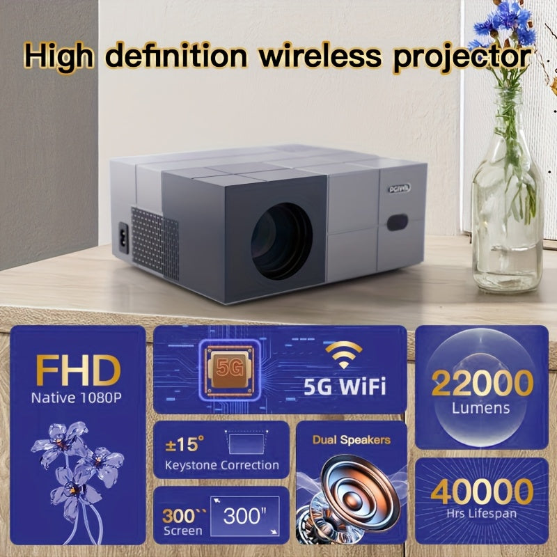 Android Smart Projector Full HD 1080P 20000 Lumens Wireless Screen-to-Screen