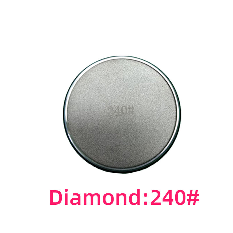 Stainless steel maydalash disklar, silliqlash asboblari, ko'p qirrali olmos aksessuarlar va rulmanli anti-slipping pad bilan toshli olmosni tahrirlash to'plami.