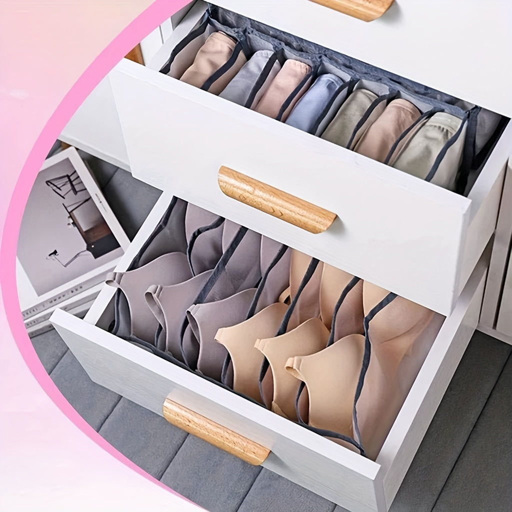 6-Piece Foldable Closet Organizer Dividers for Bras Socks Ties Scarves and Clothes
