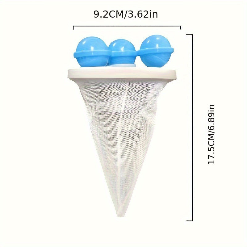 Paquete de 5 bolsas de malla para lavandería para la eliminación de residuos de cabello, bolsa filtro para lavadora