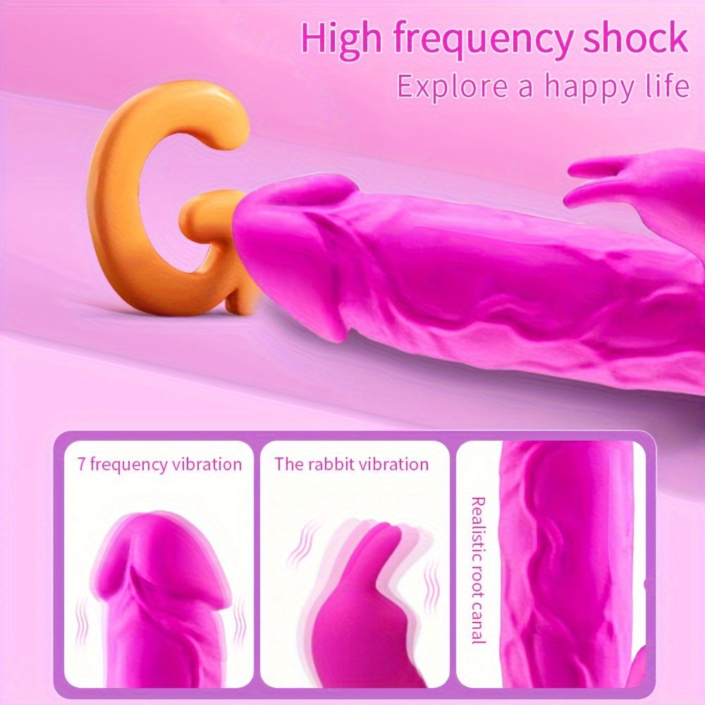 ayollar uchun silikon G-spot vibratori, 10 rejimli, pushti stimulyator