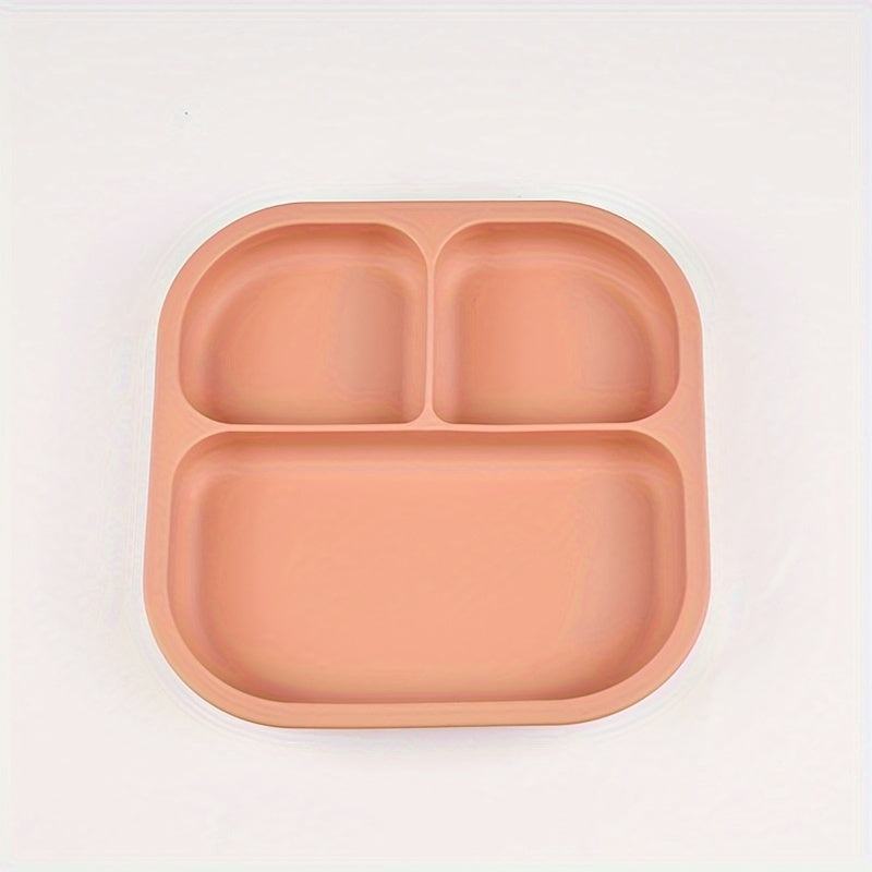 Bandeja de comida para bebé de silicona con 4 compartimentos, libre de BPA, antideslizante para edades de 0 a 3 años